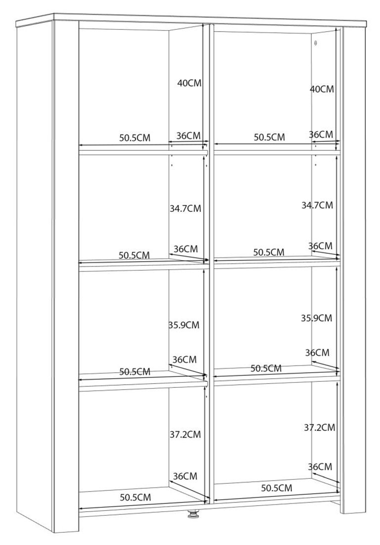 Bohol White 2 Door Display Cabinet
