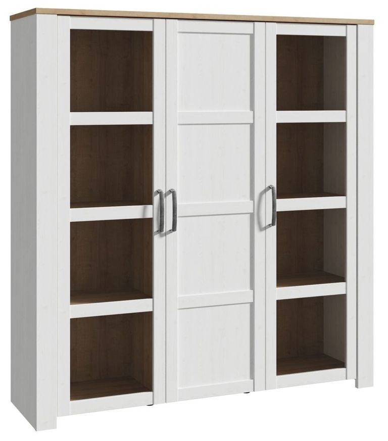 Bohol White 3 Door Large Display Cabinet