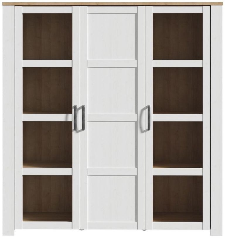 Bohol White 3 Door Large Display Cabinet