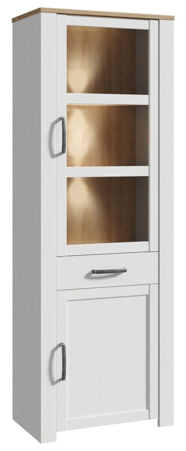 Bohol White Narrow Display Cabinet