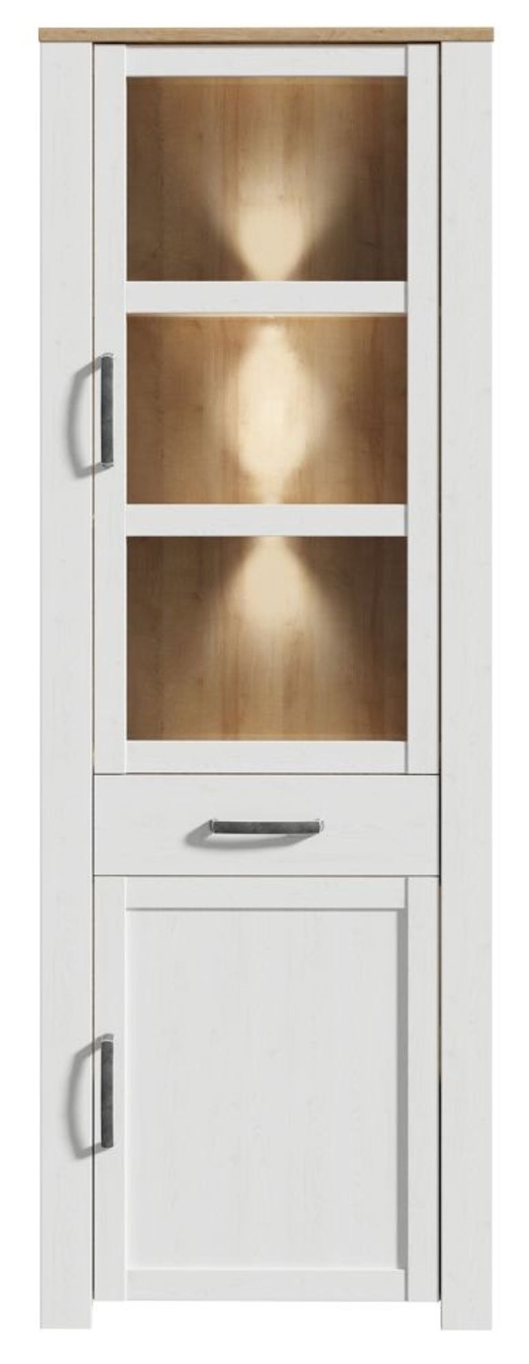 Bohol White Narrow Display Cabinet
