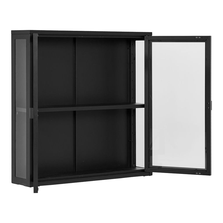 Brisbane Display Cabinet - 2 Door - Hanging - Black Metal
