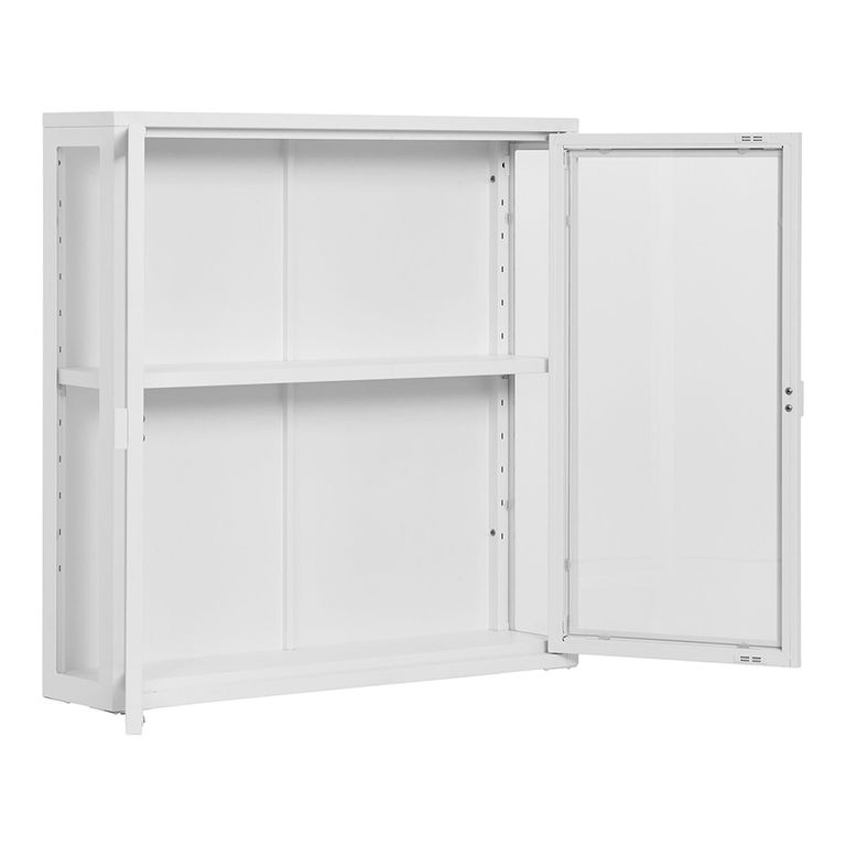 Brisbane Display Cabinet - 2 Door - Hanging - White Metal