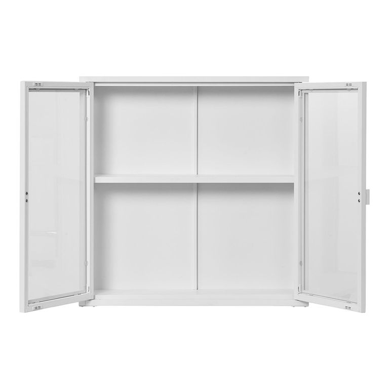 Brisbane Display Cabinet - 2 Door - Hanging - White Metal