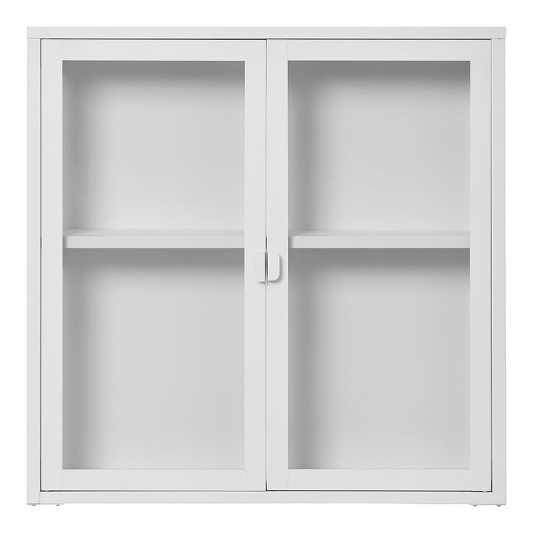 Brisbane Display Cabinet - 2 Door - Hanging - White Metal