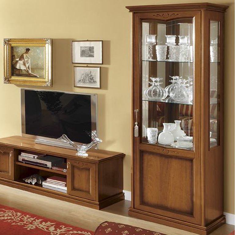 Nostalgia Display Cabinet - 1 Door - RHF - Walnut