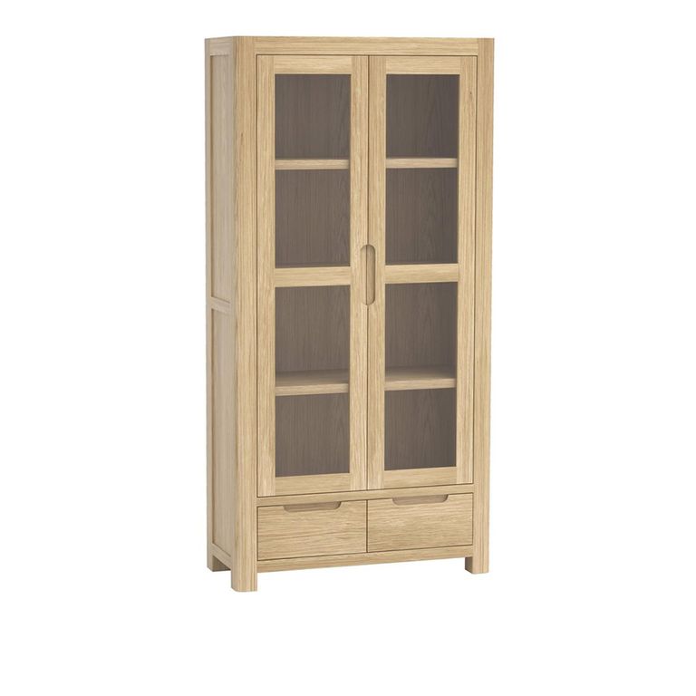 Carly Display Cabinet - 2 Door - Oak