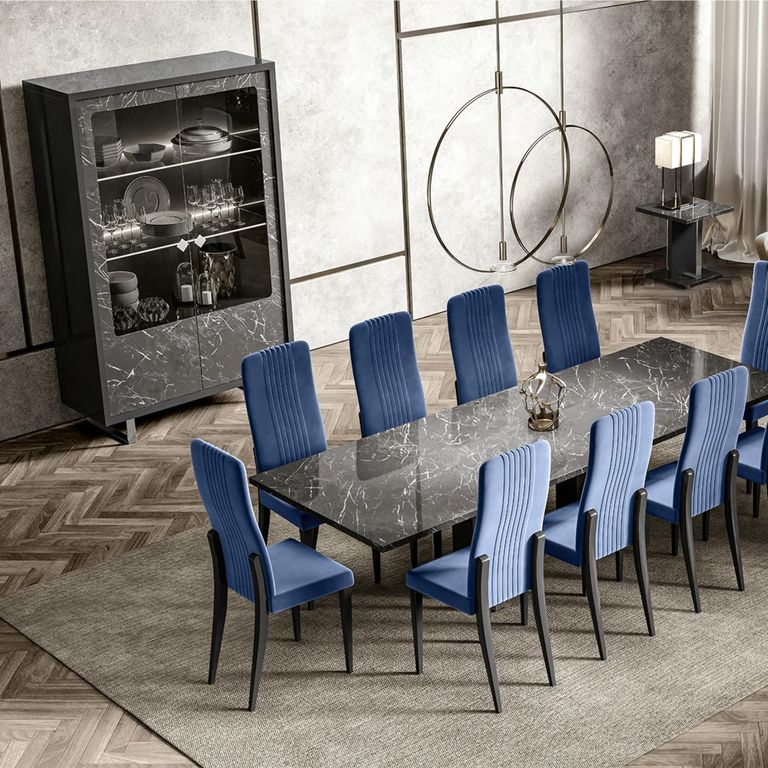 Carvelle Dark Grey 2 Door Display Cabinet