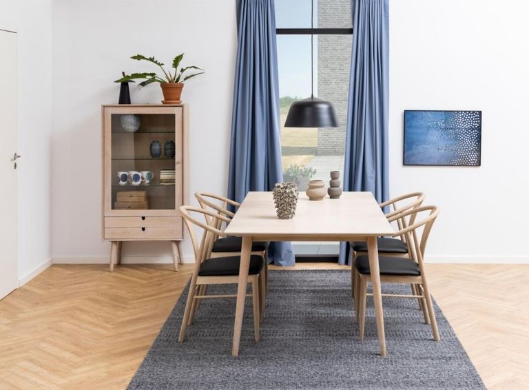 Century Display Cabinet - 1 Door - 2 Drawer - Oak