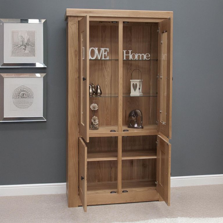 Bordeaux Display Unit - 4 Door - Oak