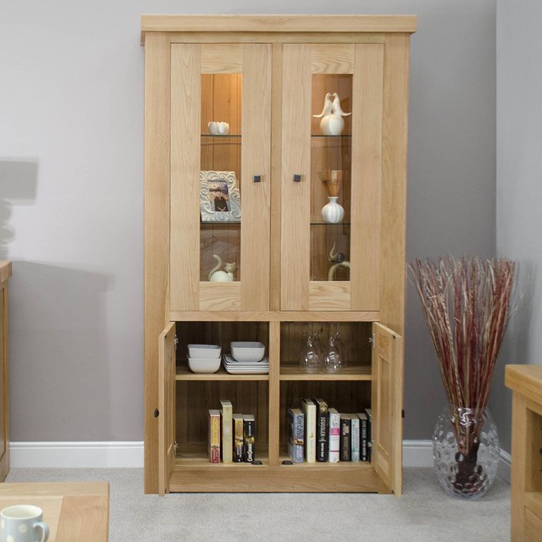 Bordeaux Display Unit - 4 Door - Oak