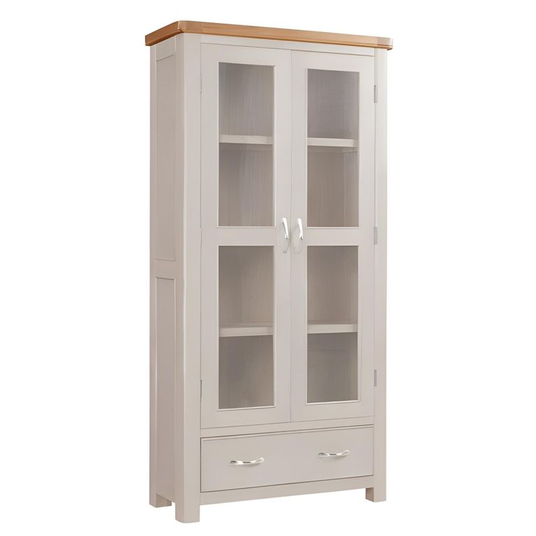 Clarion Display Cabinet - 2 Door - Oak and Grey