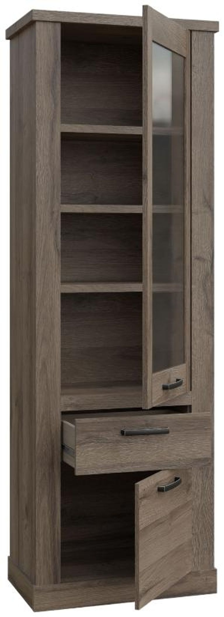 Corona Oak Effect Narrow Display Cabinet