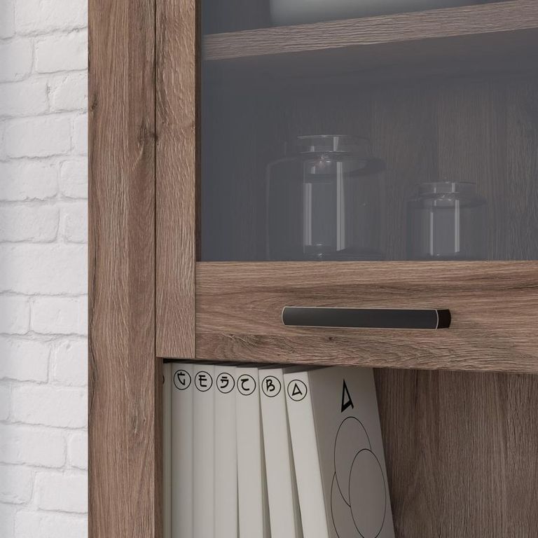 Corona Oak Effect Narrow Display Cabinet