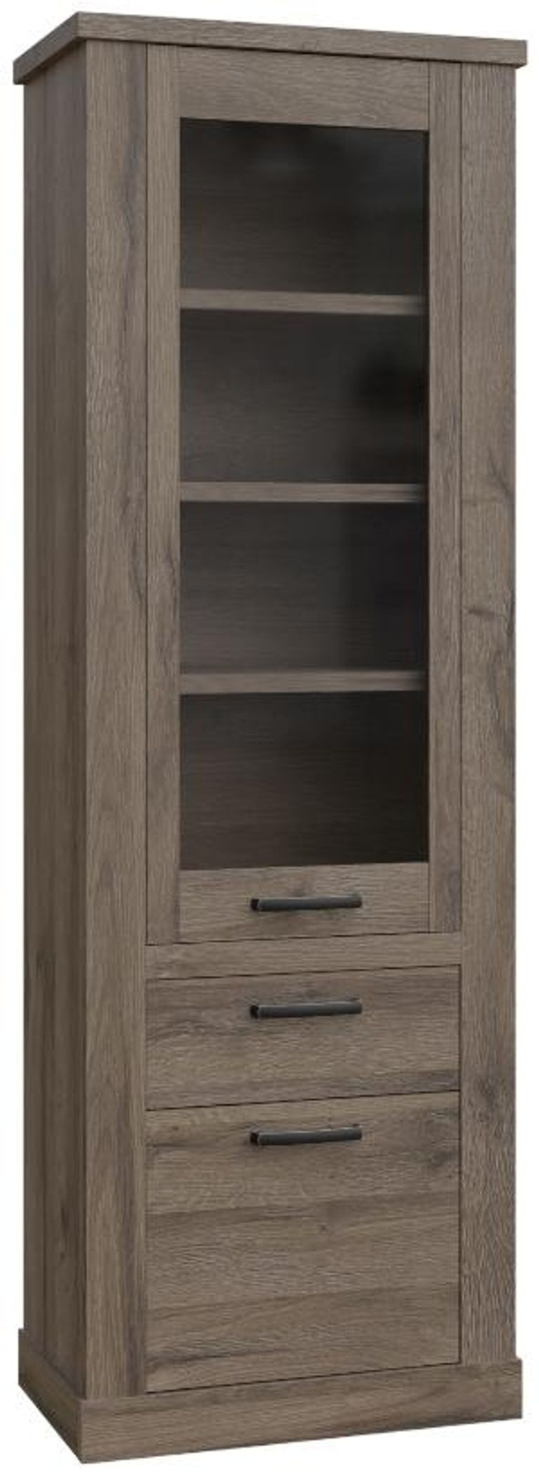 Corona Oak Effect Narrow Display Cabinet