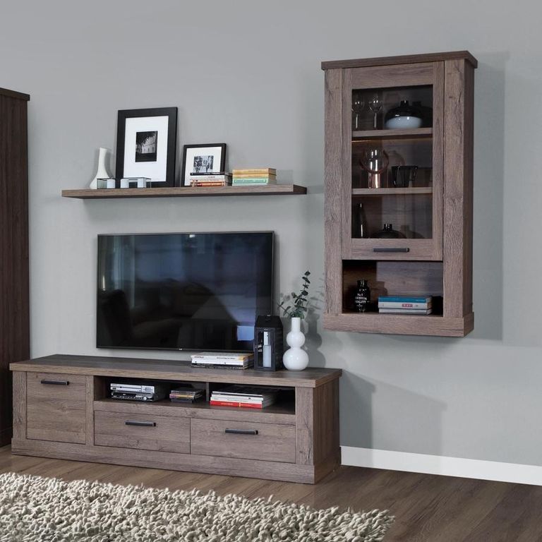 Corona Oak Effect Small Display Cabinet