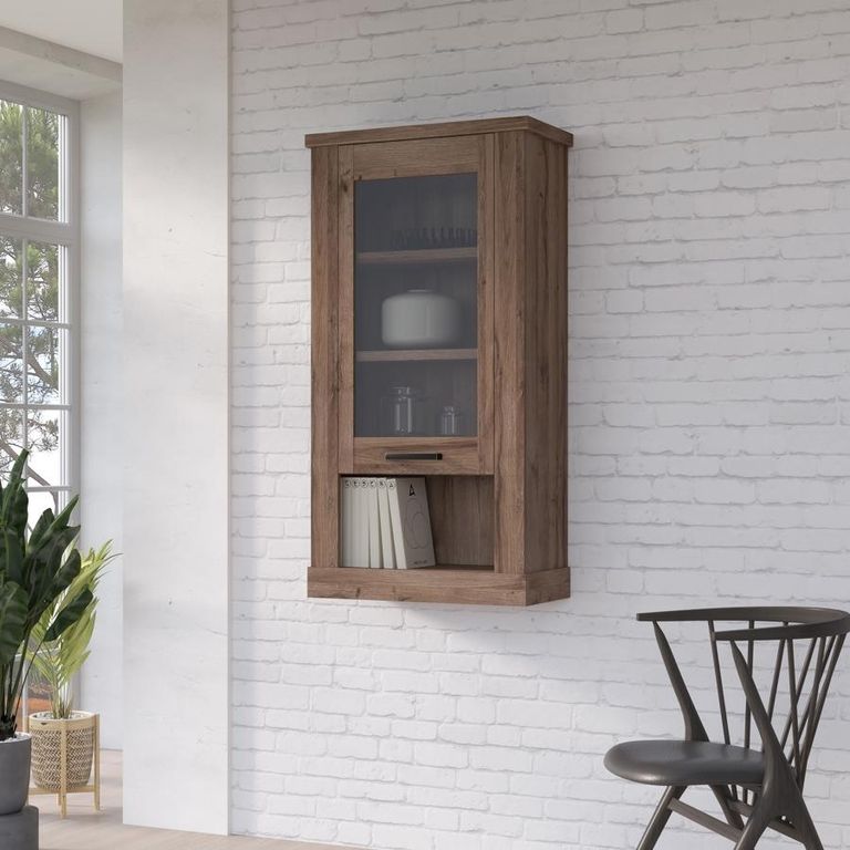 Corona Oak Effect Small Display Cabinet