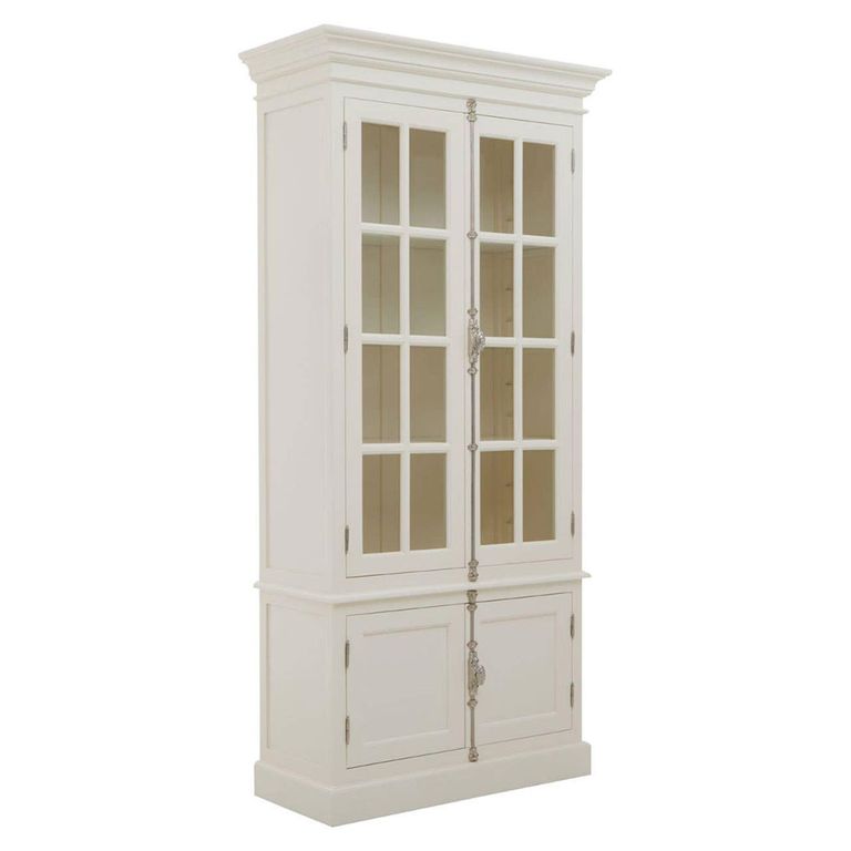 Covent Display Unit - 4 Door - White Mahogany Wood