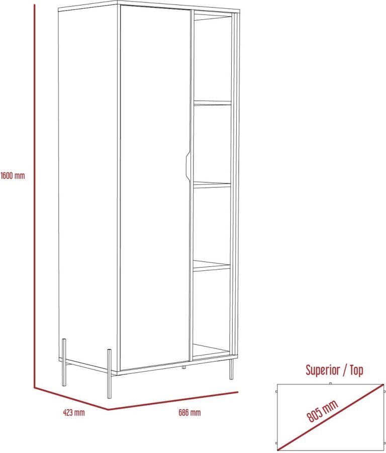 Dallas White and Grey Display Cabinet