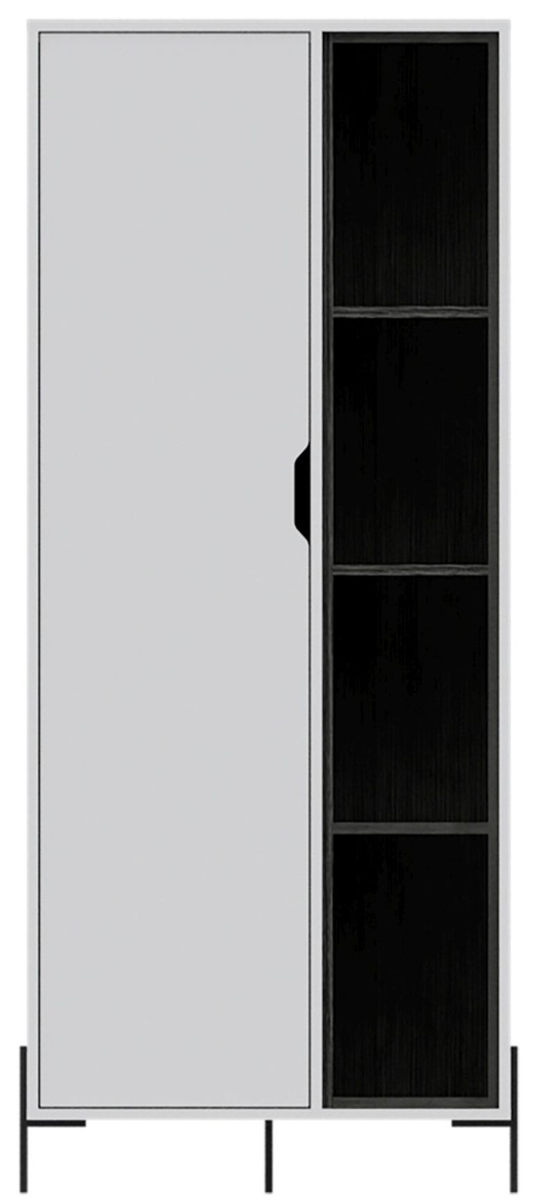 Dallas White and Grey Display Cabinet