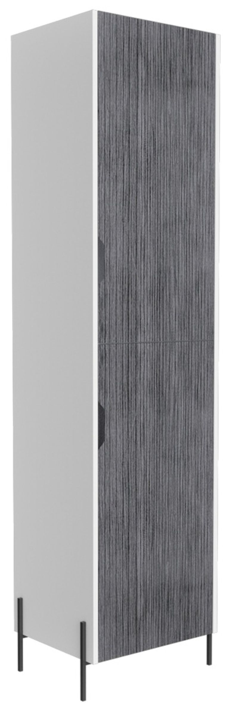 Dallas White and Grey Storage Cabinet