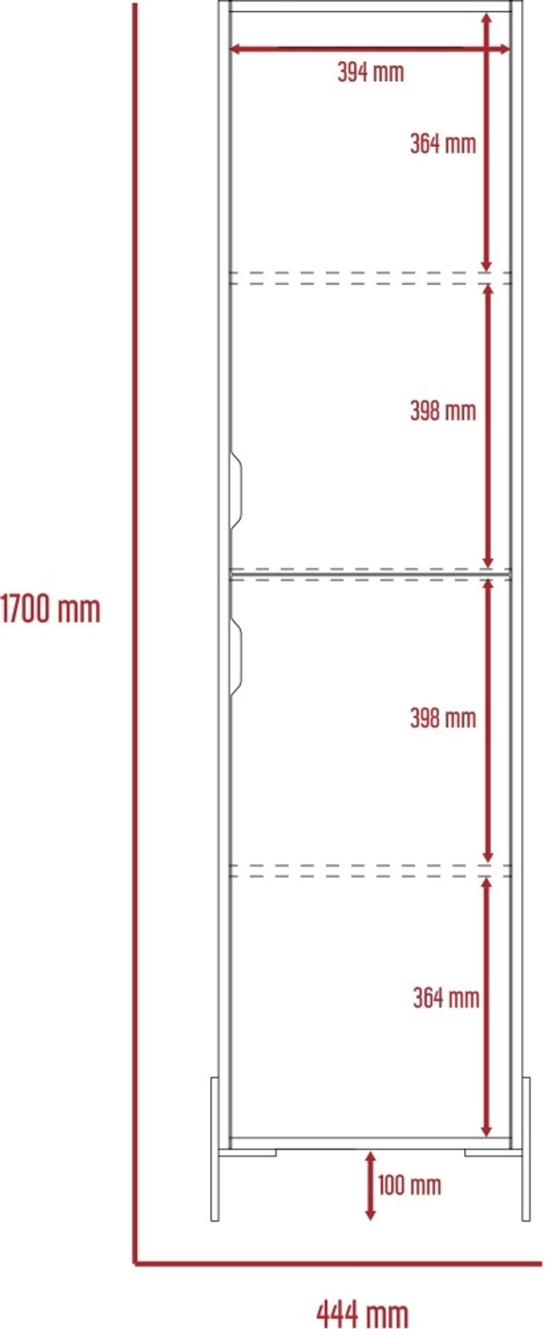 Dallas White and Grey Storage Cabinet