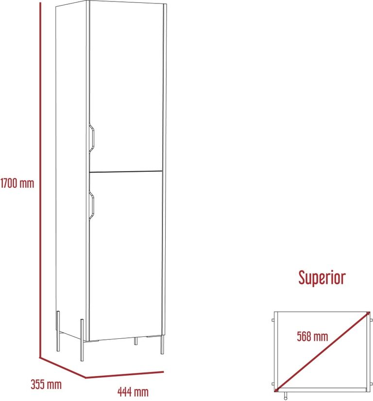 Dallas White and Grey Storage Cabinet