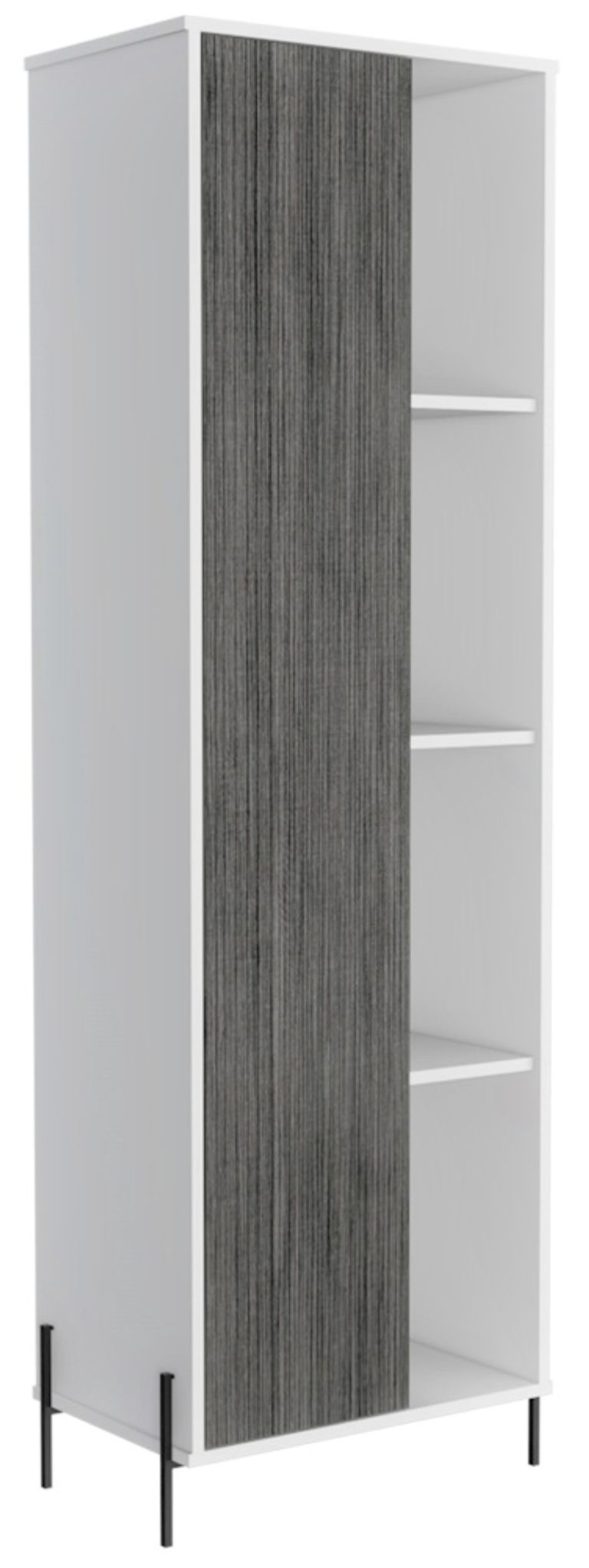 Dallas White and Grey Tall Display Cabinet