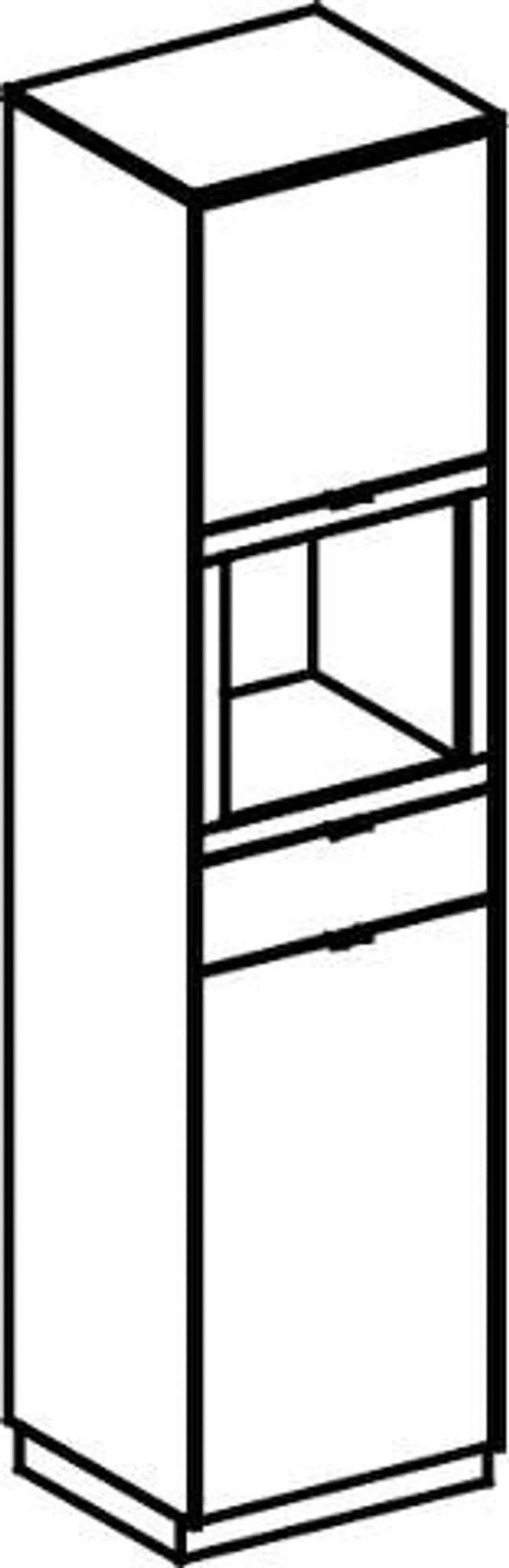 Narrow Display Cabinet - Walnut - SM914 - EX Display