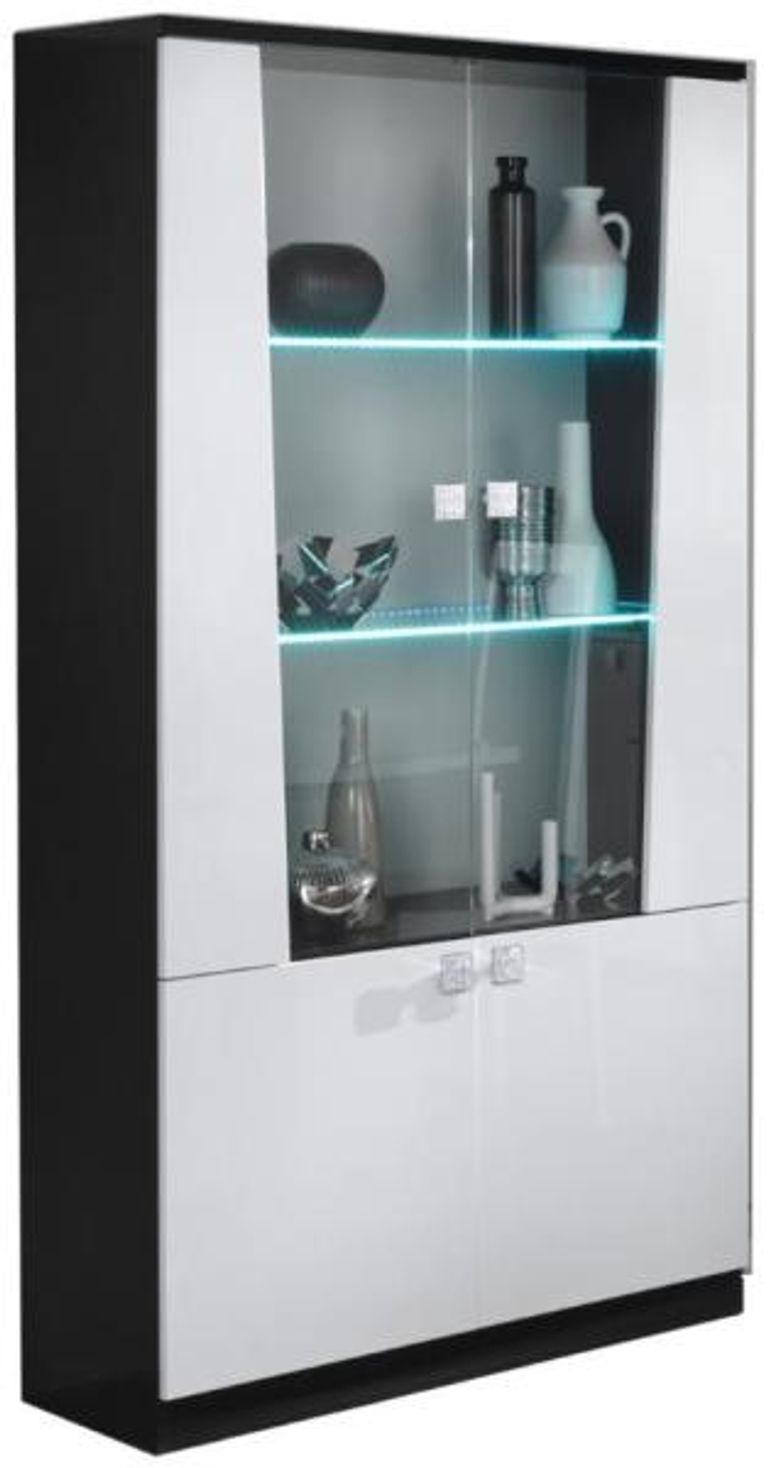 Elisa White Italian 2 Door Display Cabinet