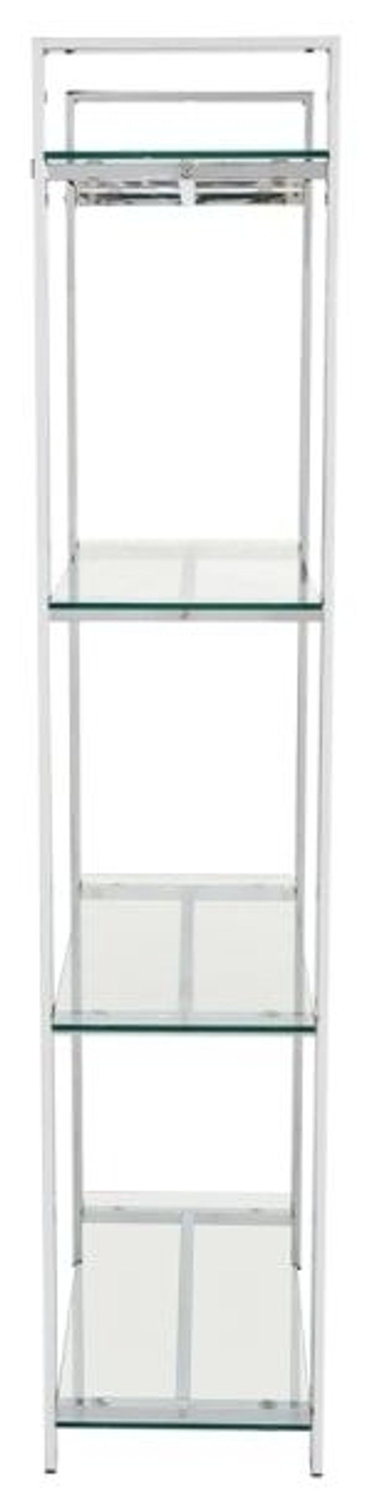 Harry Display Unit - Narrow - Glass and Chrome