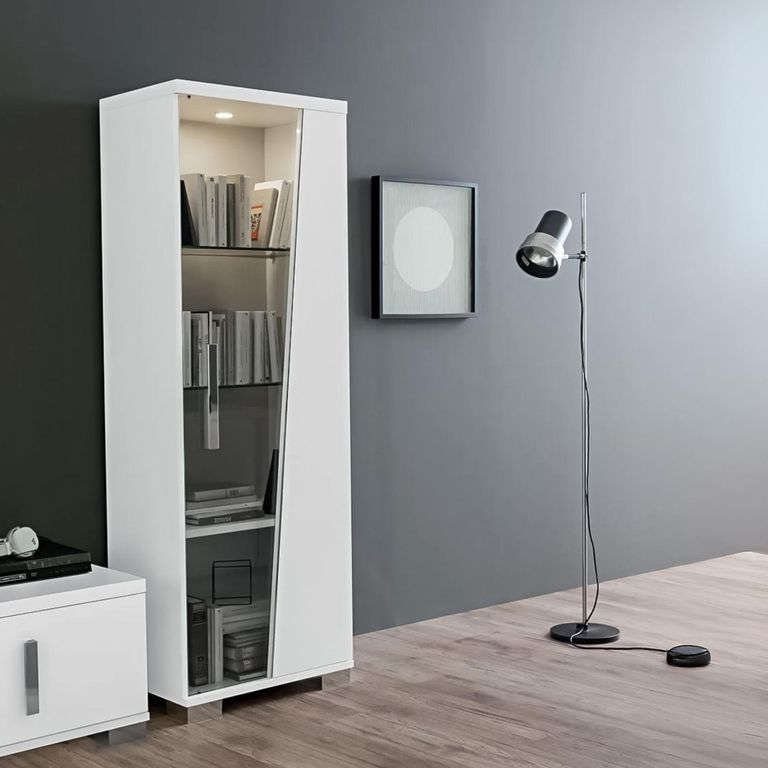 Lisa Display Cabinet - 1 Door - White