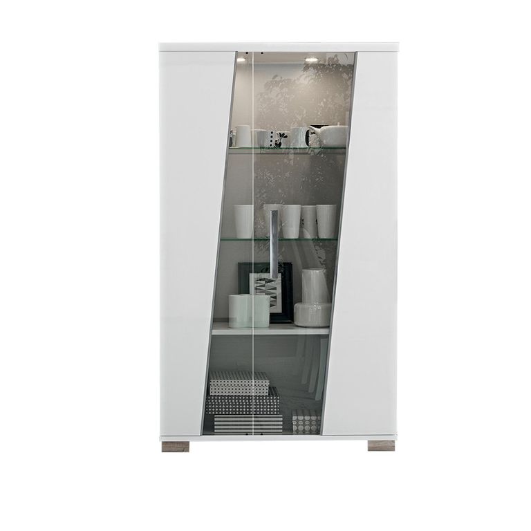 Lisa Display Cabinet - 2 Door - White