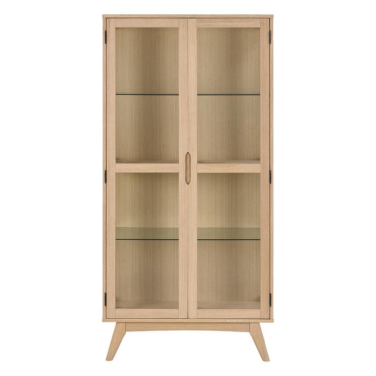 Marte Display Cabinet - 2 Door - White Oak