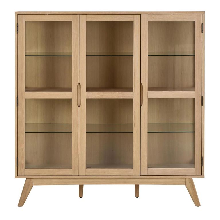 Marte Display Cabinet - 3 Door - White Oak