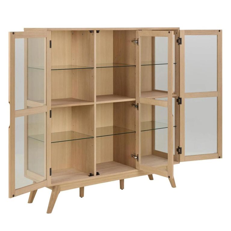Marte Display Cabinet - 3 Door - White Oak