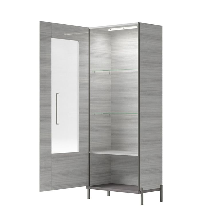 Mia Display Cabinet - 1 Door LHF - Grey