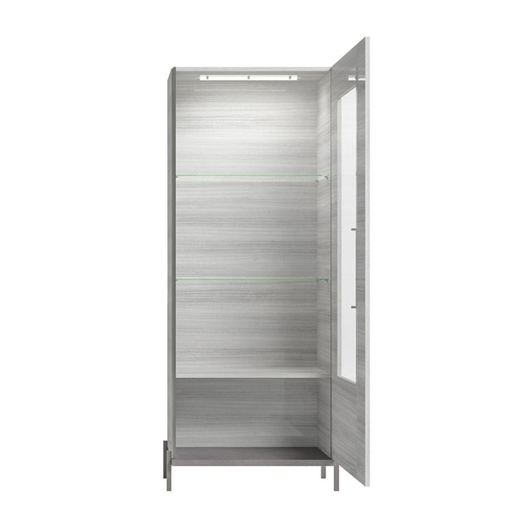 Mia Display Cabinet - 1 Door RHF - Grey
