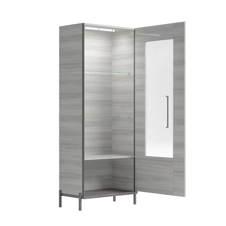 Mia Display Cabinet - 1 Door RHF - Grey