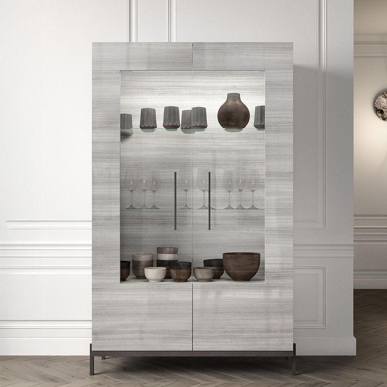Mia Display Cabinet - 2 Door - Grey