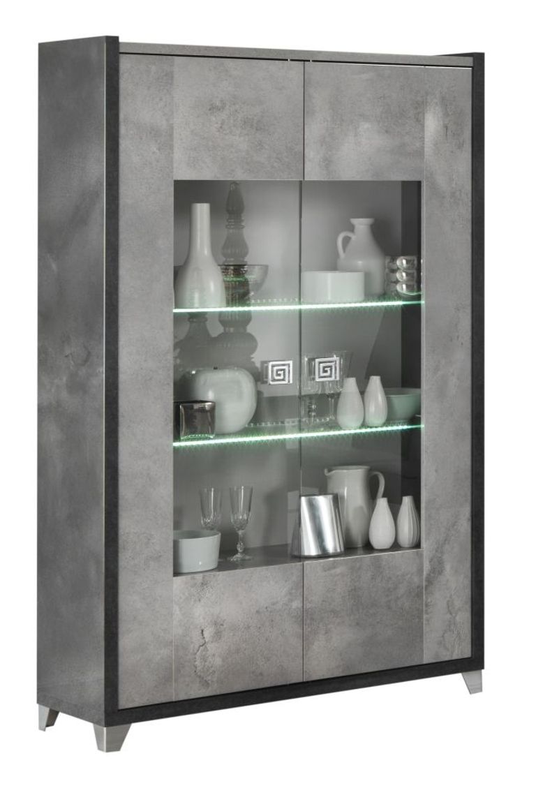 Milo Grey 2 Door Display Cabinet