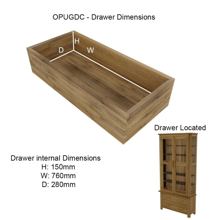 Opus Display Cabinet - 2 Door - Oak