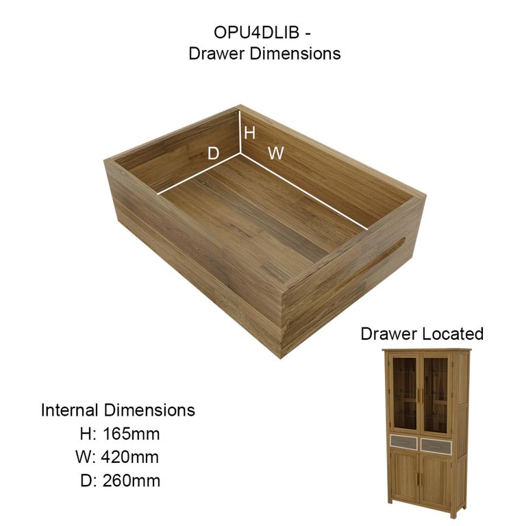 Opus Library Unit - 4 Door - Oak