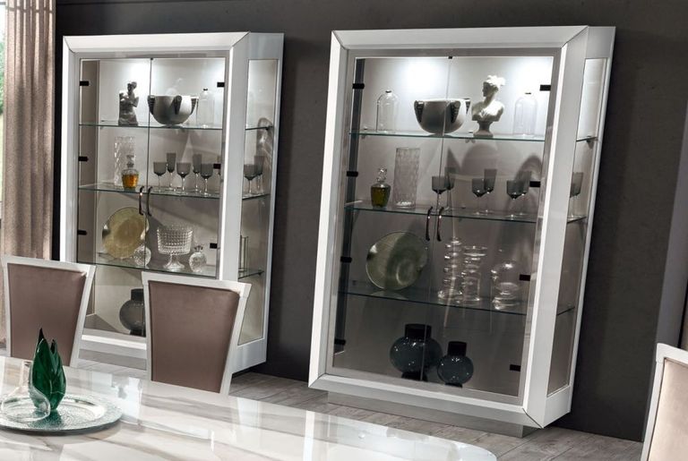 Elite Vitrine - 2 Door - Bianco Antico