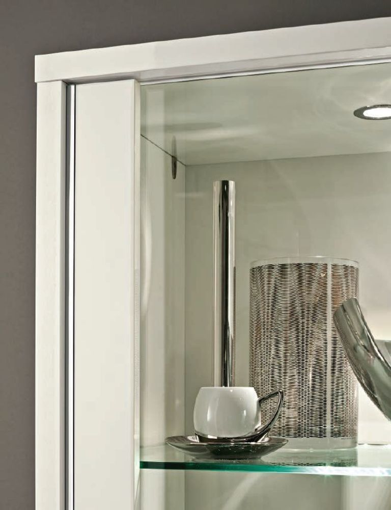 Roma Vitrine - 1 Door - Glamuor - White
