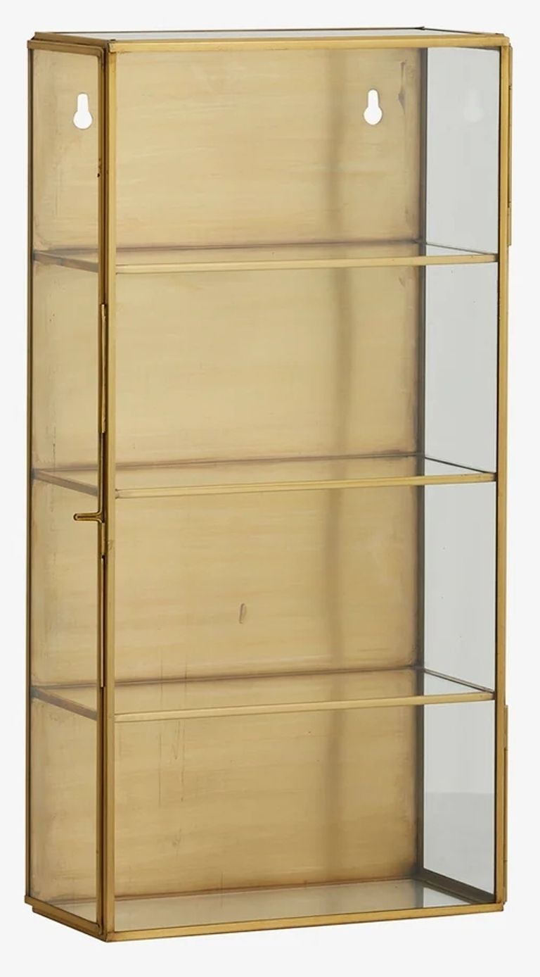 Ada Gold Metal Small Wall Display Cabinet