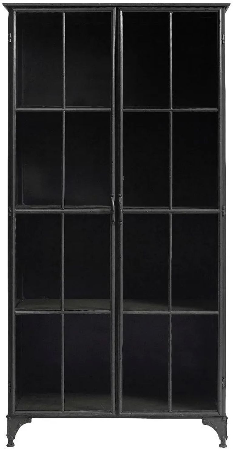 Downtown Black 2 Door Display Cabinet