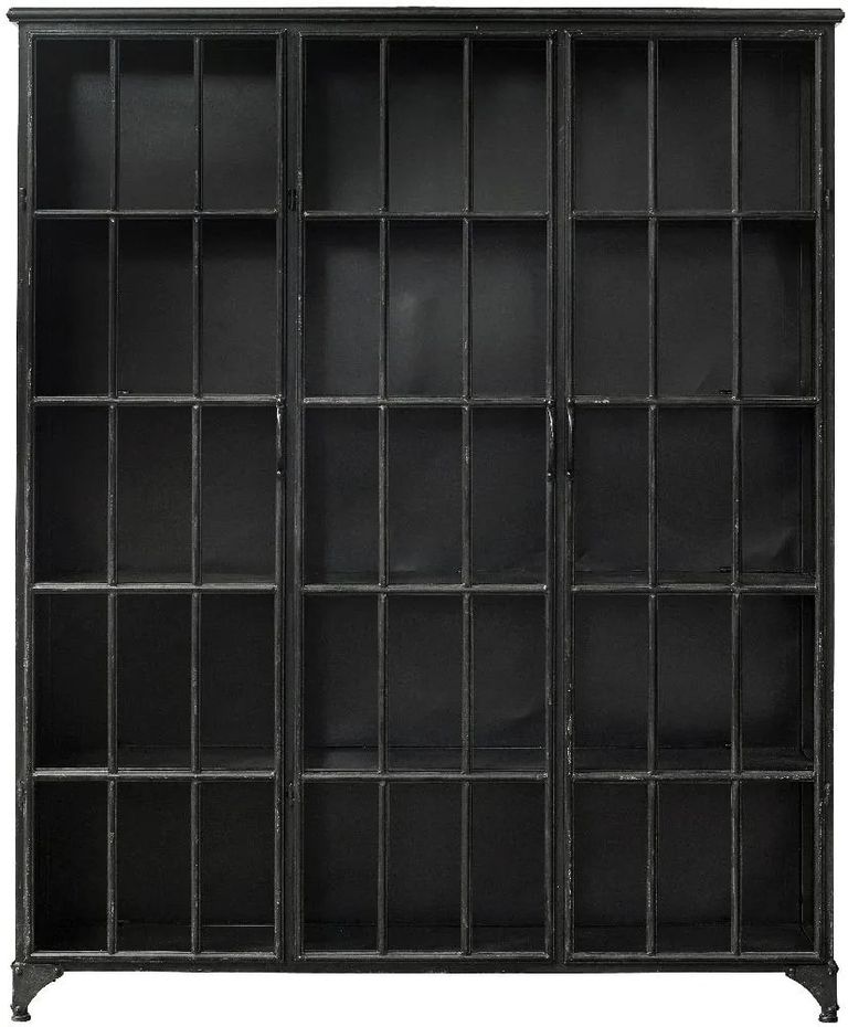 Downtown Black 3 Door Display Cabinet
