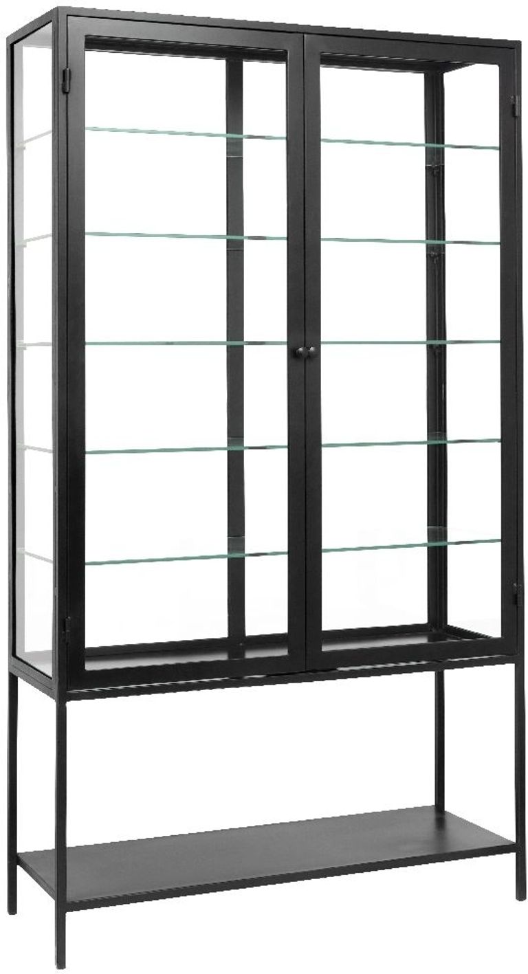 Mondo Black 2 Door Glass Display Cabinet