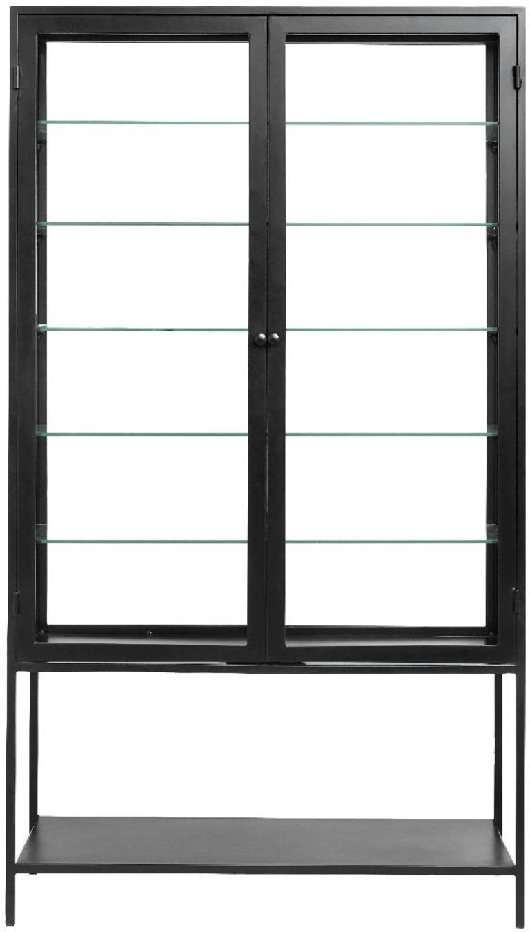 Mondo Black 2 Door Glass Display Cabinet